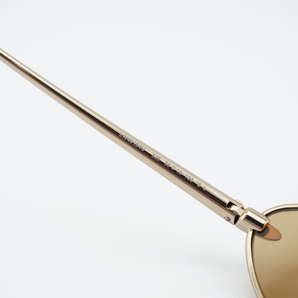 Loewe LW40164U 32E Sunglasses Shiny Gold Oval Frame, Brown Lenses main image 7